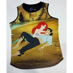 Little Mermaid Tank Top Strapless Ariel Prince Tee Disney Size Small